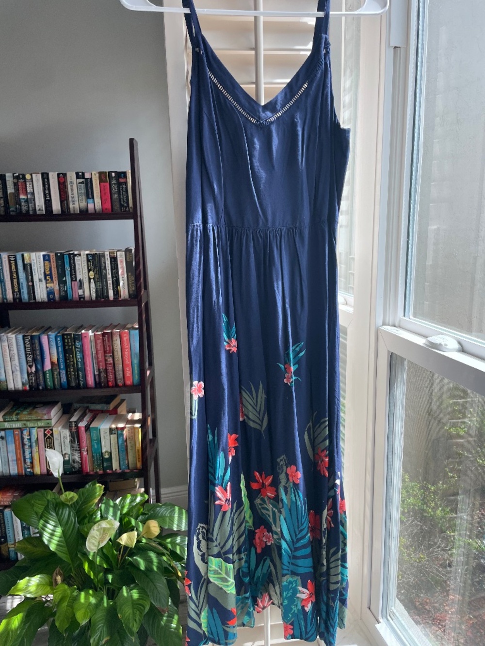 Old Navy Navy sundress with flowers on the bottom, new with tags